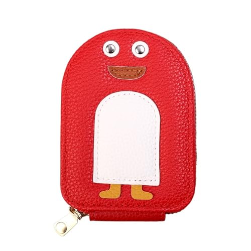 ERHTGUO Cartoon Leather Wallet for Women Handheld Credit Card Bag Key Case Lovable Zipper Coin Purse Lady's Name Holder(Red) von ERHTGUO