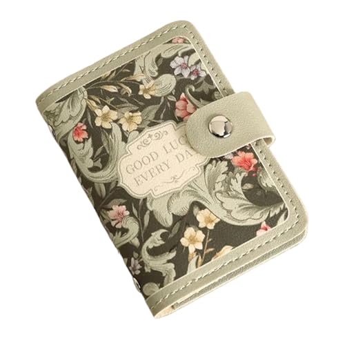 ERHTGUO Creative 20 Card Pockets PU Leather Mini Wallets RFID Blocking ID Holder Laminated Concealed Pull-Out Business Case(Green) von ERHTGUO