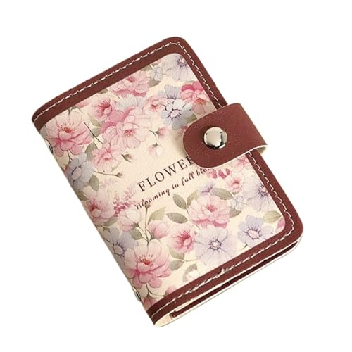 ERHTGUO Creative 20 Card Pockets PU Leather Mini Wallets RFID Blocking ID Holder Laminated Concealed Pull-Out Business Case(Red) von ERHTGUO