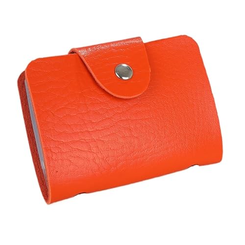 ERHTGUO Creative Multi-Pockets PU Leather Credit Card Holder Wallet Men's Id Travel Cash Pouch Women's Cardholders(Orange) von ERHTGUO