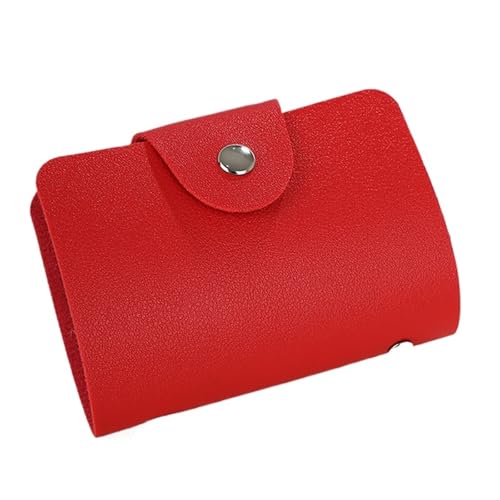 ERHTGUO Creative Multi-Pockets PU Leather Credit Card Holder Wallet Men's Id Travel Cash Pouch Women's Cardholders(Red) von ERHTGUO