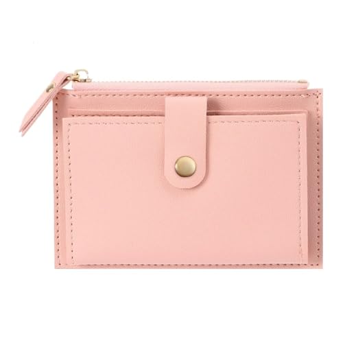 ERHTGUO Cute Credit Card Holder Bags Solid Color PU Leather Small Wallet Mini Coin Purse Women Money Bag Storage Pouch(Pink) von ERHTGUO