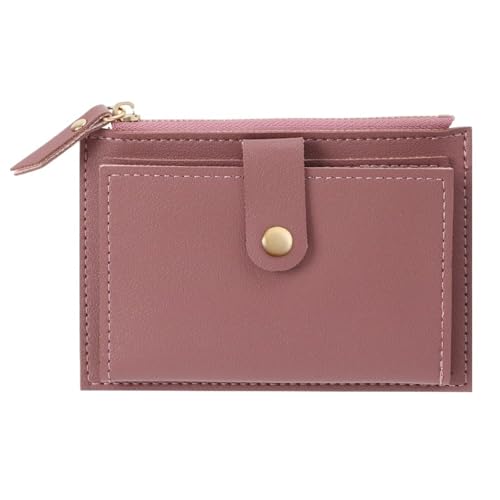 ERHTGUO Cute Credit Card Holder Bags Solid Color PU Leather Small Wallet Mini Coin Purse Women Money Bag Storage Pouch(Watermelon red) von ERHTGUO