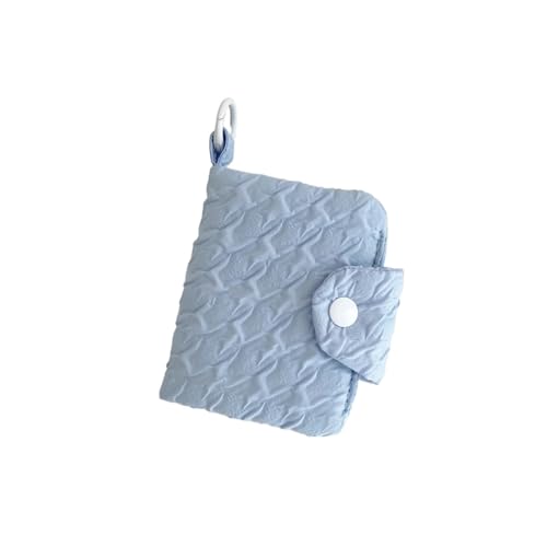 ERHTGUO Ins Simple Zero Wallet Girls Candy Color Card Bag Student Backpack Pendant Buckle Small Coin Purse Cute(Blue) von ERHTGUO