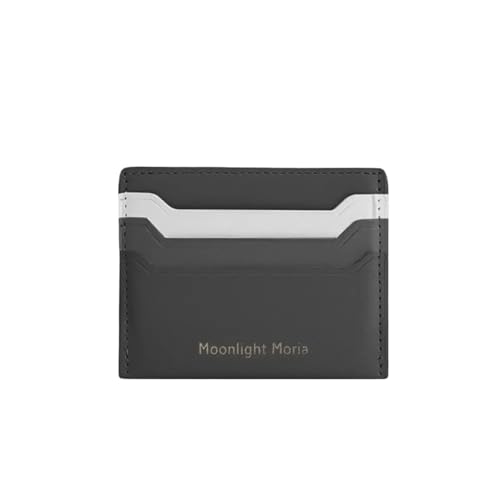 ERHTGUO Minimalist Card Bag Wallet Credit ID Holder Purse Ultra Thin Mini PU Leather Cover Pouch for Women(Black) von ERHTGUO