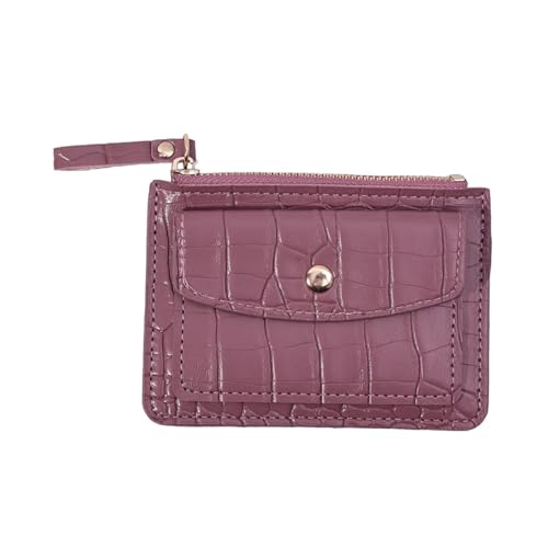 ERHTGUO Slim Card Holder Wallet Women Coin Cards Cover Purse PU Leather Bank Credit Bags Vintage Short Female Multi-Card(Purple) von ERHTGUO