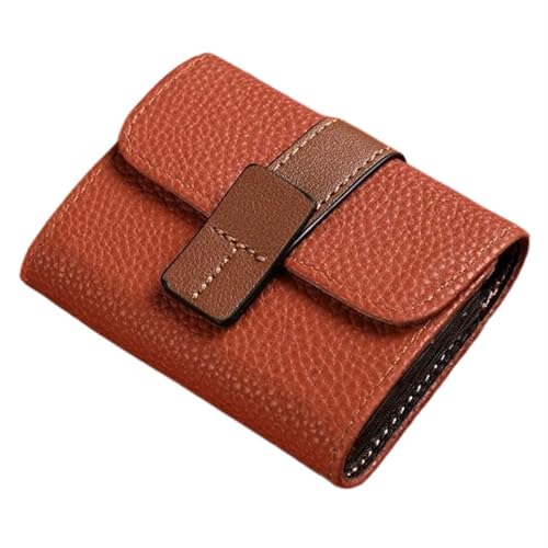 ERHTGUO Solid Color PU Leather Women Multi-Card Slot Credit Card Holder Business ID Case Wallet with Coin Pocket Driver License(Caramel) von ERHTGUO