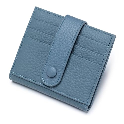 ERHTGUO Ultra-Thin Genuine Leather Female Wallets Multifunction Small Soft Cowhide Coin Purse Card Holder Money Bag for Women(Blue) von ERHTGUO