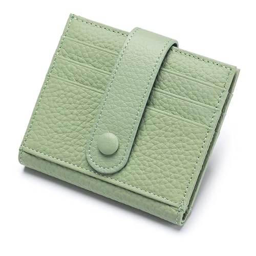 ERHTGUO Ultra-Thin Genuine Leather Female Wallets Multifunction Small Soft Cowhide Coin Purse Card Holder Money Bag for Women(Green) von ERHTGUO