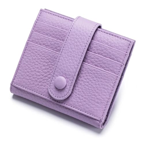 ERHTGUO Ultra-Thin Genuine Leather Female Wallets Multifunction Small Soft Cowhide Coin Purse Card Holder Money Bag for Women(Purple) von ERHTGUO