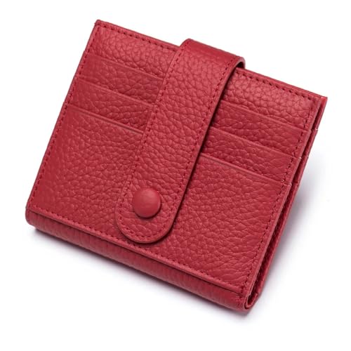 ERHTGUO Ultra-Thin Genuine Leather Female Wallets Multifunction Small Soft Cowhide Coin Purse Card Holder Money Bag for Women(Red) von ERHTGUO
