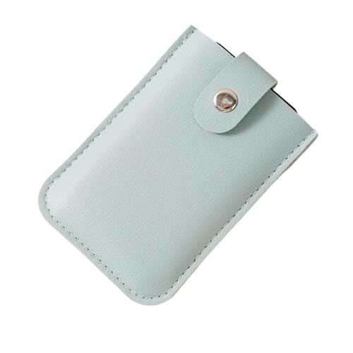 ERHTGUO Woman Business Card Purse Case for Bank Cards Slim Coin Wallet with Pullout PU Leather Portable Multi Bags Holders(Light Blue) von ERHTGUO