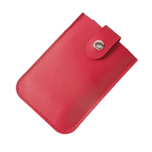 ERHTGUO Woman Business Card Purse Case for Bank Cards Slim Coin Wallet with Pullout PU Leather Portable Multi Bags Holders(Red) von ERHTGUO