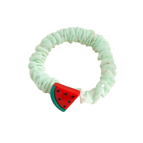 2PCS Cartoon Wassermelone Kirsche Dot Elastische Haarband for Mädchen Nette Kawaii Fee Gummi Pferdeschwanz Krawatten (Color : C16) von ERICAT