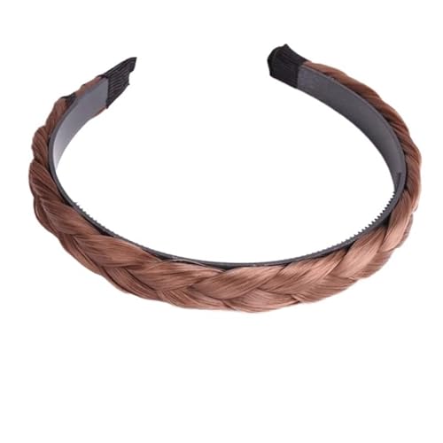 2PCS Haarbänder Mädchen Retro Non Slip Twist Stirnband Frauen Fishbone Zöpfe Haarbänder Kopf Hoop Styling Süße Kopfbedeckungen Zubehör (Color : Brown3) von ERICAT