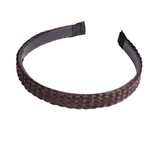 2PCS Haarbänder Mädchen Retro Non Slip Twist Stirnband Frauen Fishbone Zöpfe Haarbänder Kopf Hoop Styling Süße Kopfbedeckungen Zubehör (Color : Dark Brown4) von ERICAT