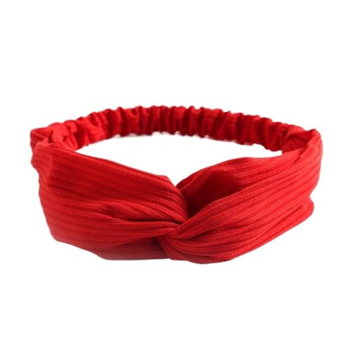 3 stücke Stirnband Kreuz Top Knoten Elastische Haarbänder Weiche Einfarbig Mädchen Haarband Haar Zubehör Twisted Knotted Headwrap (Color : 32) von ERICAT