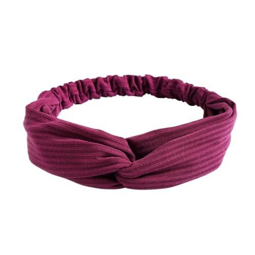 3 stücke Stirnband Kreuz Top Knoten Elastische Haarbänder Weiche Einfarbig Mädchen Haarband Haar Zubehör Twisted Knotted Headwrap (Color : 42) von ERICAT