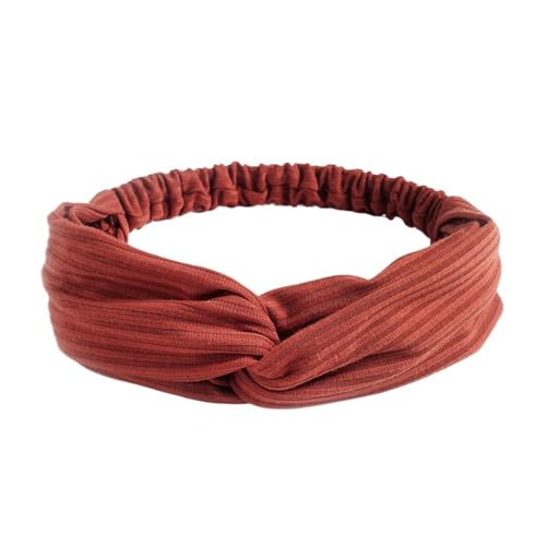 3 stücke Stirnband Kreuz Top Knoten Elastische Haarbänder Weiche Einfarbig Mädchen Haarband Haar Zubehör Twisted Knotted Headwrap (Color : 43) von ERICAT