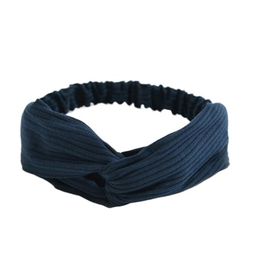 3 stücke Stirnband Kreuz Top Knoten Elastische Haarbänder Weiche Einfarbig Mädchen Haarband Haar Zubehör Twisted Knotted Headwrap (Color : 52) von ERICAT