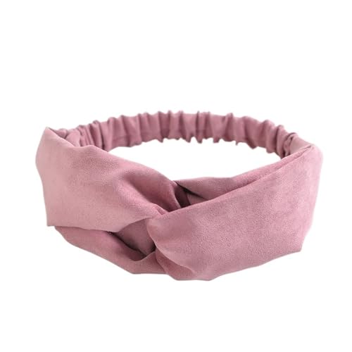 3 stücke Stirnband Kreuz Top Knoten Elastische Haarbänder Weiche Einfarbig Mädchen Haarband Haar Zubehör Twisted Knotted Headwrap (Color : C15) von ERICAT