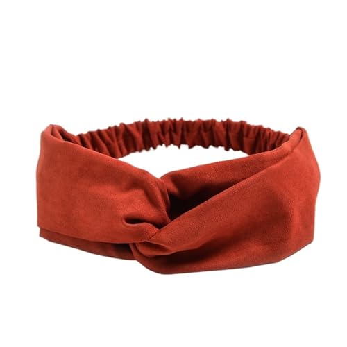 3 stücke Stirnband Kreuz Top Knoten Elastische Haarbänder Weiche Einfarbig Mädchen Haarband Haar Zubehör Twisted Knotted Headwrap (Color : C17) von ERICAT