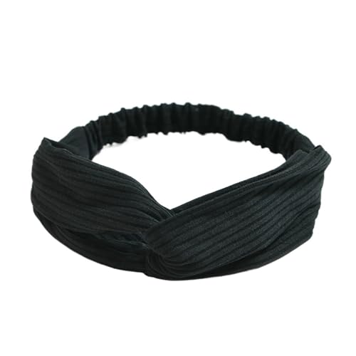 3 stücke Stirnband Kreuz Top Knoten Elastische Haarbänder Weiche Einfarbig Mädchen Haarband Haar Zubehör Twisted Knotted Headwrap (Color : C23) von ERICAT