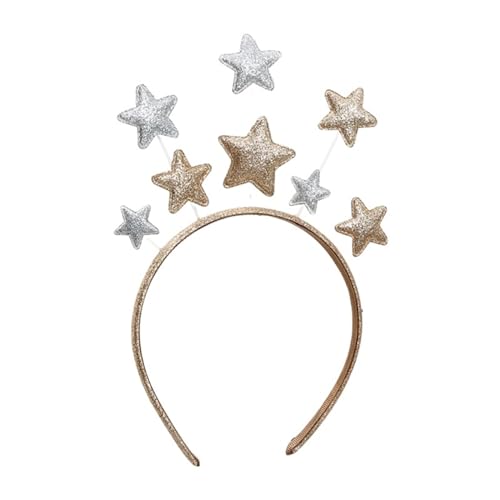 3PCS fünfzackigen Stern Form Shinning Haar Frauen Stirnband Haar Zubehör (Color : Gold 3PCS) von ERICAT