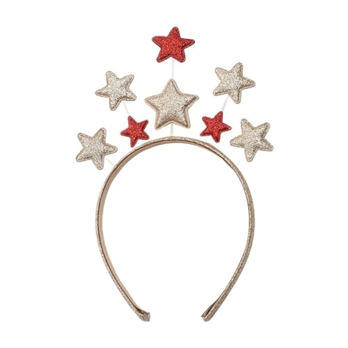3PCS fünfzackigen Stern Form Shinning Haar Frauen Stirnband Haar Zubehör (Color : Jinhong) von ERICAT