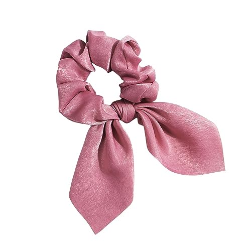 Bowknot elastische Frauen einfarbig Scrunchie Mädchen Haar Pferdeschwanz Stirnband Haar Seil Haar-Accessoires (Color : C7, Size : One Size) von ERICAT