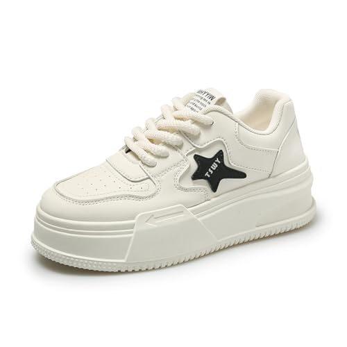 Breite fette Füße Herbst und Winter koreanische Version der Star-Schuhe Casual Thick-Soled Sport Board Schuhe Plattform Schuhe für Frauen Uk von ERICAT