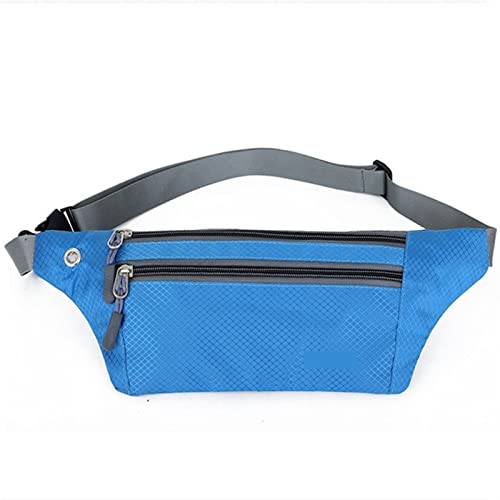 Bunte Gürteltasche wasserdichte Gürteltasche Laufen Jogging Gürteltasche Reißverschluss Gürteltasche Sport Läufer Umhängetaschen Männer Und Frauen (Color : Light Blue) von ERICAT