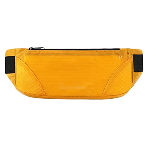 Bunte Gürteltasche wasserdichte Gürteltasche Laufen Jogging Gürteltasche Reißverschluss Gürteltasche Sport Läufer Umhängetaschen Männer Und Frauen (Color : Yellow) von ERICAT