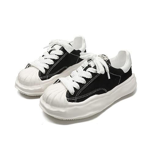 Casual Sports Board Schuhe Shell Kopf Auflösen Schuhe Weiblich Frühling Muffin Dicke Unterseite Segeltuch Schuhe Frauen Kleine Weiße Schuhe von ERICAT