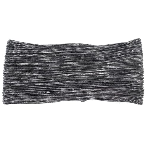 Damen Bronzing Color Gefaltetes Stirnband Atmungsaktive elastische Stirnbänder for Mädchen Mesh Haarband Zubehör (Color : Black Silver-1) von ERICAT