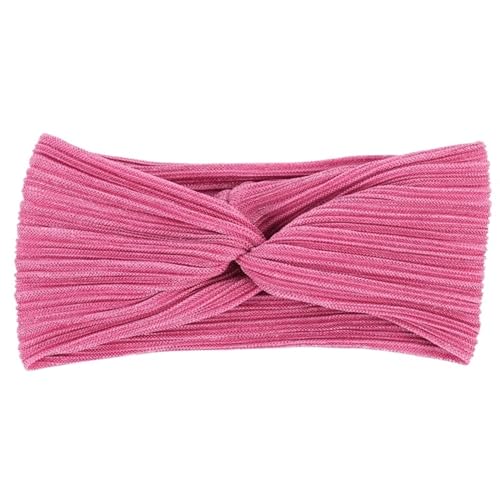 Damen Bronzing Color Gefaltetes Stirnband Atmungsaktive elastische Stirnbänder for Mädchen Mesh Haarband Zubehör (Color : Pink) von ERICAT