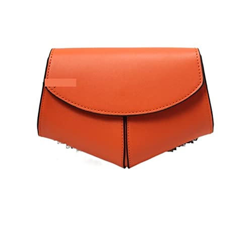 Damen Serpentine Gürteltasche Damen Gürteltasche Mini Disco Gürteltasche Leder Kleine Umhängetaschen (Color : Orange Waist Bag) von ERICAT