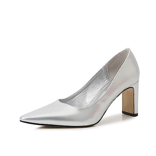 Dick mit Spitzem Kopf High Heels Frauen in mit Bankett Elegante Weibliche Schuhe Hundert mit Flacher Mund Tägliches Einkaufen Einzelne Schuhe Für Mädchen von ERICAT