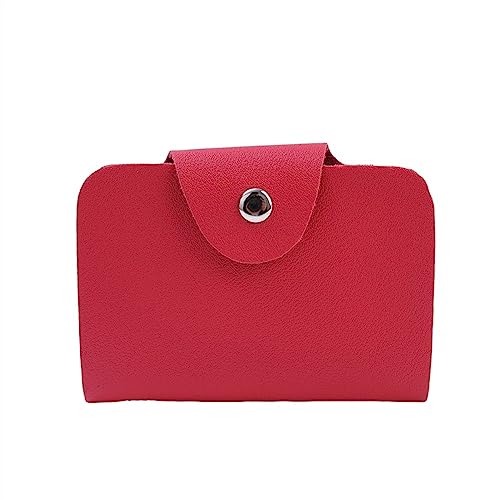 ERICAT 24 Slots Kartenhalter Tasche Fall Frauen Männer Kredit-ID-Karten-Organizer (Color : Plum red) von ERICAT