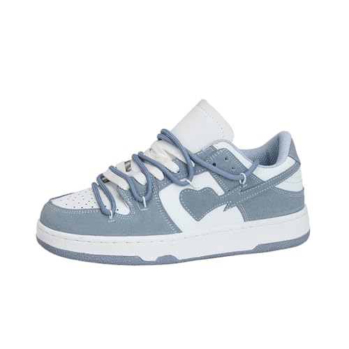 ERICAT Blaue Liebe Mode Sportschuhe Damen dicken Boden atmungsaktiv Training Schuhe Plattform Höhe Paar Schuhe Gummi rutschfest Einzelschuhe von ERICAT