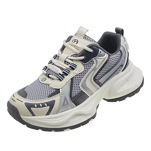 ERICAT Daddy Schuhe Weiblich Dicke Unterseite Sportschuhe Niedrige Freizeitschuhe Runde Kopf Farbe Blocking Mesh Atmungsaktiv Hundert Matching von ERICAT