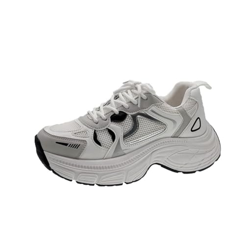 ERICAT Damen dicke Sohle Turnschuhe Damen Mesh Trainer weiblich gepolstert Lauftrainer Dame Casual Sport Turnschuhe bequem flache Schuhe von ERICAT
