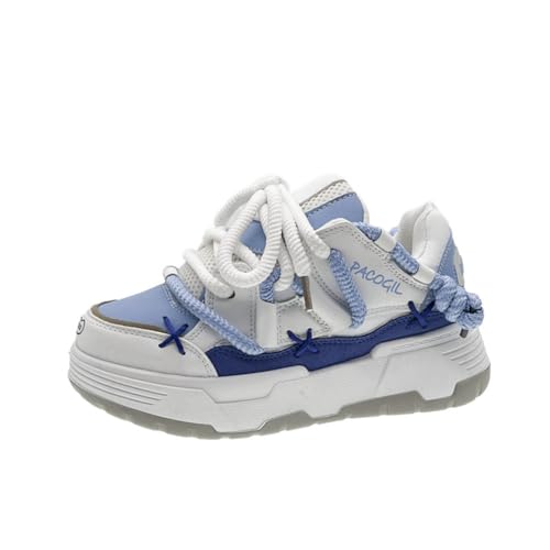 ERICAT Damen Höhe Turnschuhe Freizeitschuhe Outdoor Sport Laufschuhe Komfortable Mesh Plattform Student Schuhe Mode Retro Board Schuhe von ERICAT