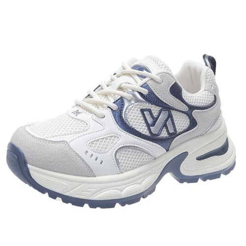 ERICAT Damen klobige Turnschuhe Mesh atmungsaktiv Trainer rutschfest Dämpfung Laufschuhe Breite Top Mode orthopädische Schuhe für Workout Fitness-Schuhe von ERICAT