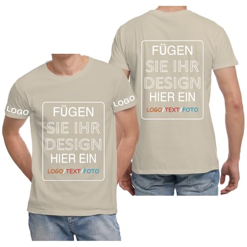 ERICAT Personalisierte Bedrucken Tshirt, selbst gestalten T Shirts Entwerfen Sie Ihr eigenes Design mit Foto, Text oder Logo. personalisiertes t-Shirt für Männer, Frauen und Paare von ERICAT