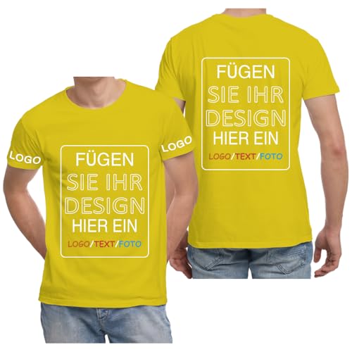 ERICAT Personalisierte Bedrucken Tshirt, selbst gestalten T Shirts Entwerfen Sie Ihr eigenes Design mit Foto, Text oder Logo. personalisiertes t-Shirt für Männer, Frauen und Paare von ERICAT