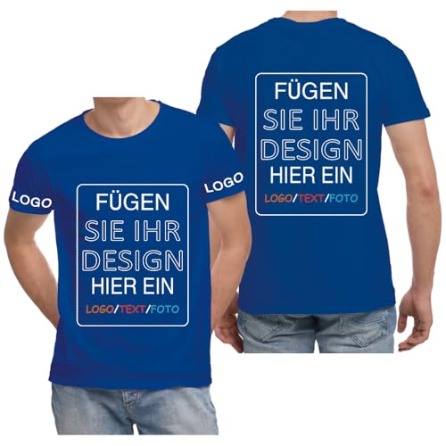 ERICAT Personalisierte Bedrucken Tshirt, selbst gestalten T Shirts Entwerfen Sie Ihr eigenes Design mit Foto, Text oder Logo. personalisiertes t-Shirt für Männer, Frauen und Paare von ERICAT