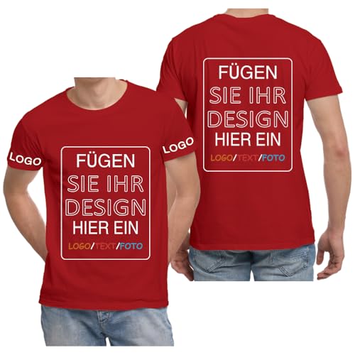 ERICAT Personalisierte Bedrucken Tshirt, selbst gestalten T Shirts Entwerfen Sie Ihr eigenes Design mit Foto, Text oder Logo. personalisiertes t-Shirt für Männer, Frauen und Paare von ERICAT