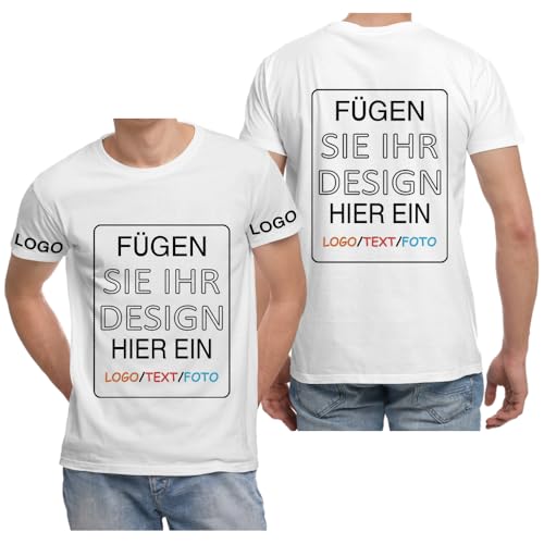 ERICAT Personalisierte Bedrucken Tshirt, selbst gestalten T Shirts Entwerfen Sie Ihr eigenes Design mit Foto, Text oder Logo. personalisiertes t-Shirt für Männer, Frauen und Paare von ERICAT