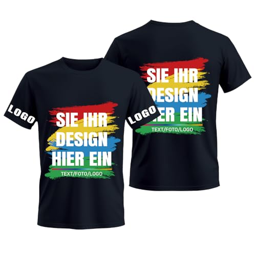 ERICAT Personalisierte selbst gestalten T-Shirts, personalisiertes Tshirt – Fügen Sie Ihr eigenes Bild, Ihren Text oder Ihr Logo hinzu. Bedrucken T Shirts für Männer und Frauen von ERICAT
